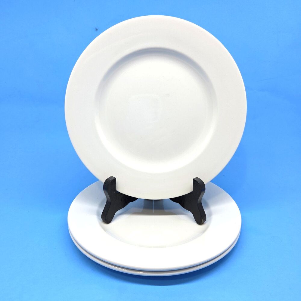 Churchill Super Vitrified Hotelware 8" White Salad Plates Set of 3
